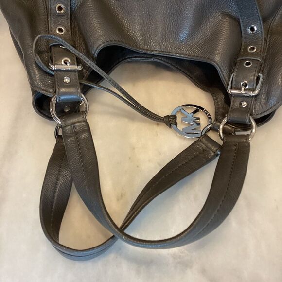 Michael Kors Bedford Belted Black Leather Satchel Shoulder Bag Handbag - Picture 11 of 15